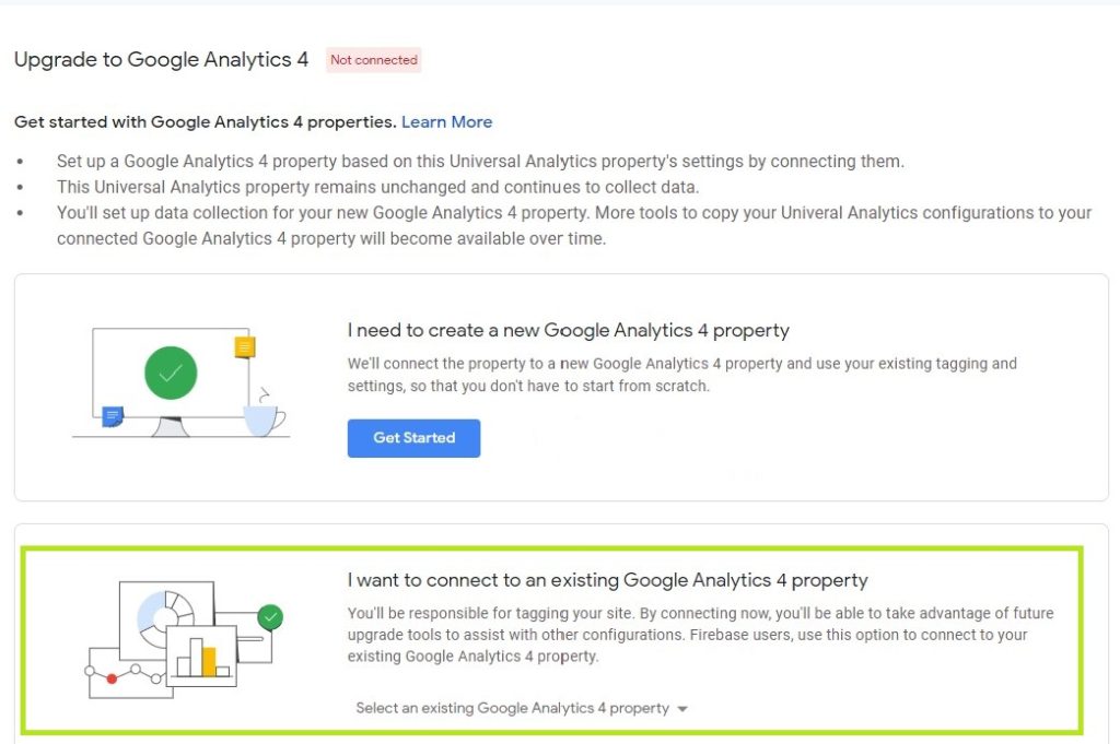 Connect Your Existing Analytics Property to GA4