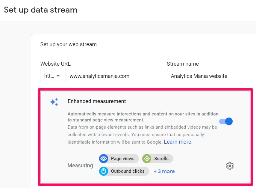 Set Up Web Stream